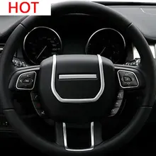 ABS Cromato Volante Strisce Decorative Copertura Trim Adesivi per Land Rover Range Rover Evoque Accessori interni 2012-2017
