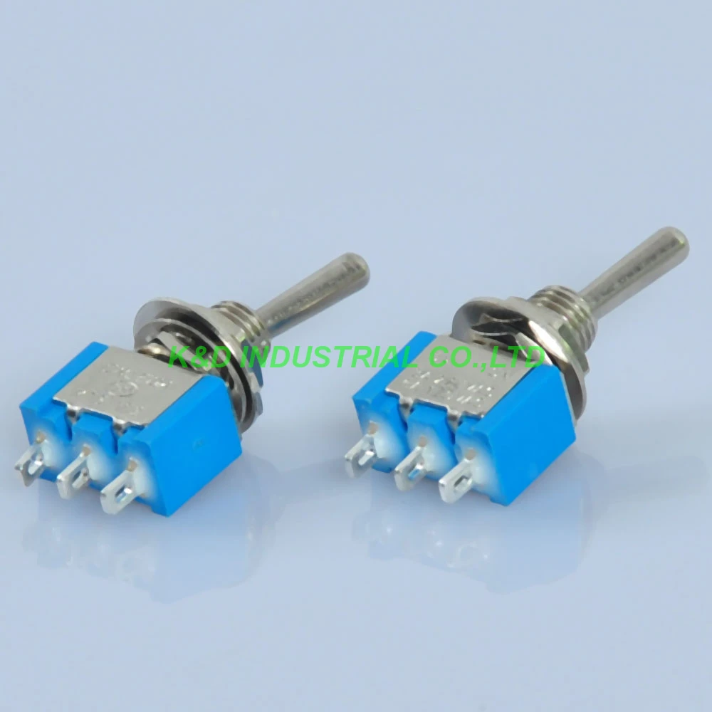 

20pcs Blue Mini Toggle Switch DPDT ON-ON Solder 3Pin 6A for Guitar Amp Audio Tube