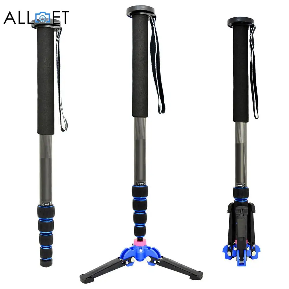 

Professional 65 Inch Carbon Fiber Camera Monopod Video Monopods Aluminum Table Top Tripod 4 Section Carrying Bag Max Load 18lbs