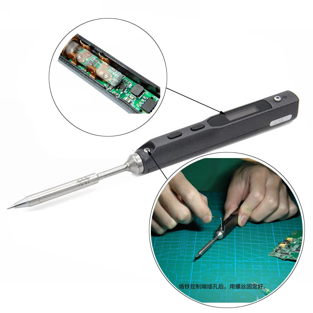 

TS100 Smart Adjustable Digital LCD Pen-type MINI Programmable Electric soldering iron Soldering station ARM MCU