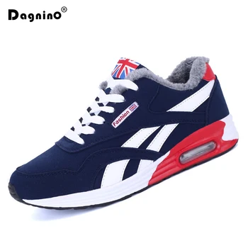 

DAGNINO Mens Casual Shoes Autumn Cool&Winter Warm Casual Shoes 2018 Flats Sneakers Winter Fur Snow Boots For Men Zapatos Hombre