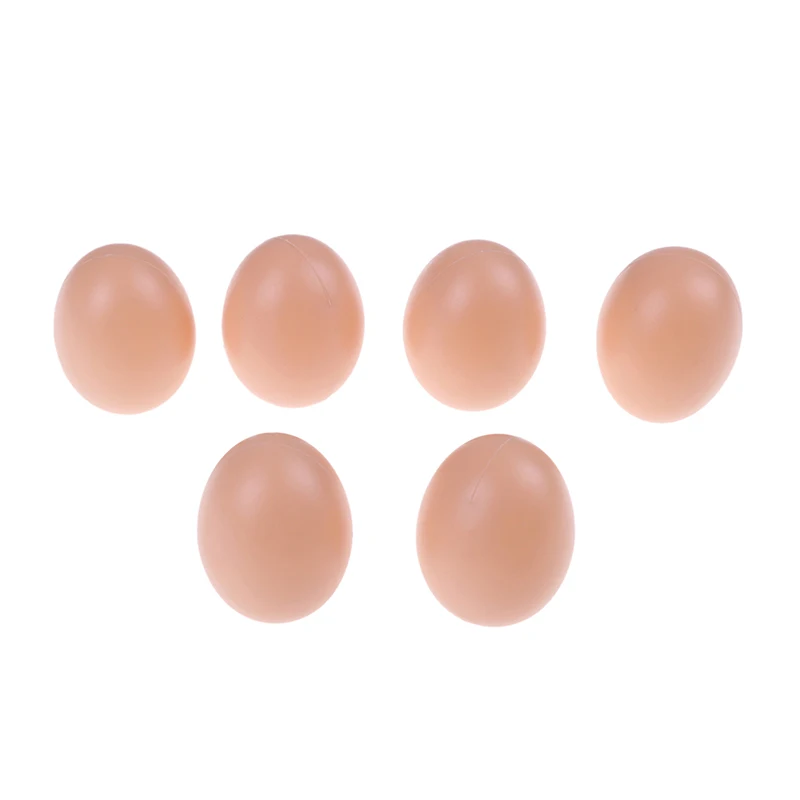 6 шт. Поддельные пустышки яйца модель для детей ребенок шутка ферма курица гнездовая курица Инкубационное яйцо граффити Моделирование Яйца дом игрушка пластик