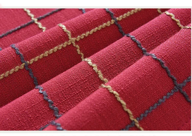 

American Christmas tablecloth Multisize cotton table cover checks plaid lattice dining red linen natural fabric round rectangle
