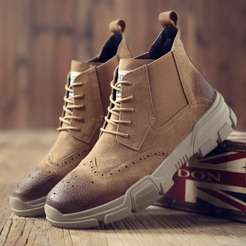 

Men Shoes Winter Boots Men 2018 Top Quality Chelsea Boots zapatos de hombre Comfortable Sew Plush Warm Men Boots Safety Shoes