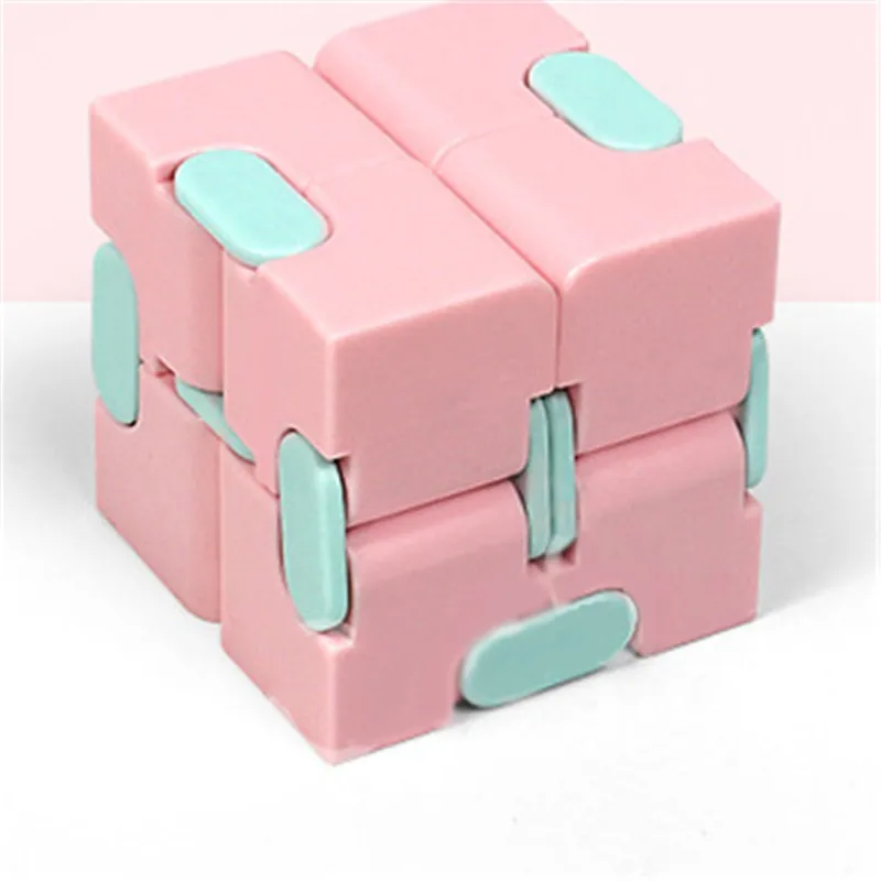 Модный Красочный бесконечный магический куб для детей, креативная декомпрессионная игрушка, Детские Игрушки для раннего образования, Складывающийся магический куб - Цвет: Pink