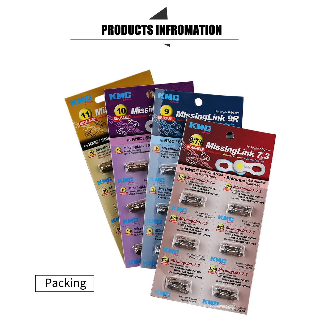 Excellent KMC missing-link Authentic MTB bicycle Road bike lock 6/7/8/9/10/11 speed chain magic quick release buckle cycling accessories 2 Excellent KMC missing-link Authentic MTB bicycle Road bike lock 6/7/8/9/10/11 speed chain magic quick release buckle cycling accessories 2