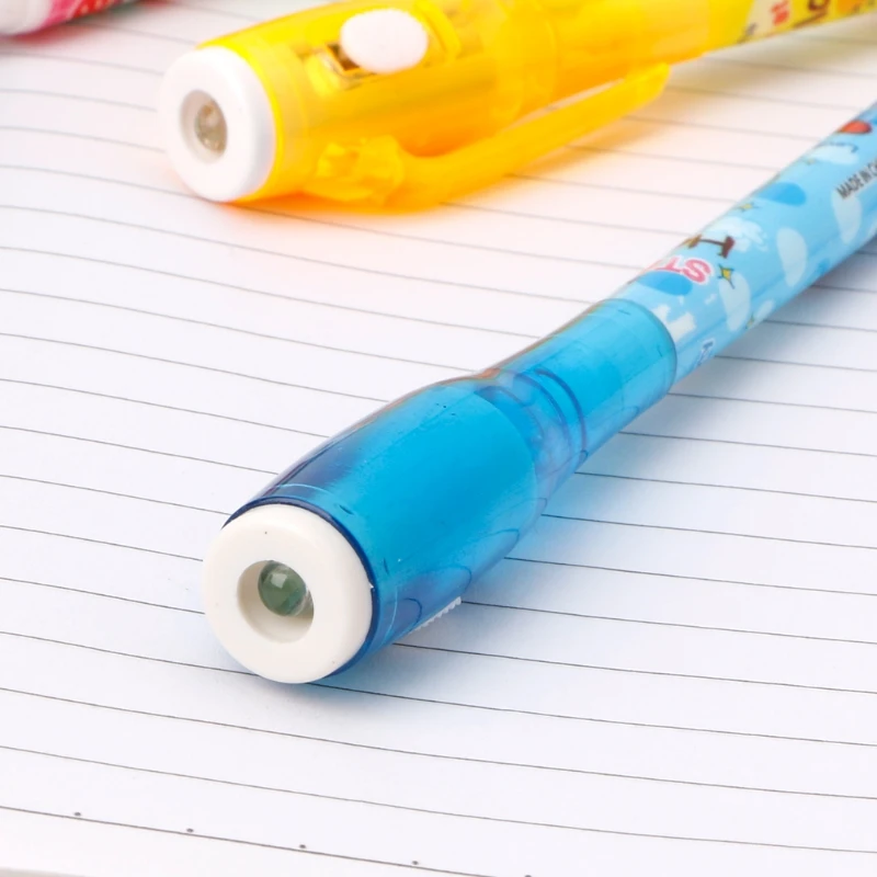 4PC Invisible Ink Pen With Light Magic Marker Kid Pen for Secret Message Creative School Stationery Supplies