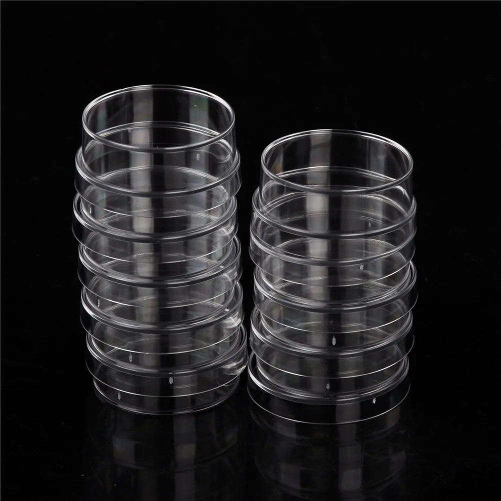 JETTING Lab Supplies 10PCS Practical Sterile Petri Dishes with Lids for Lab Plate Bacterial Yeast Chemical Instrument Lab Supply