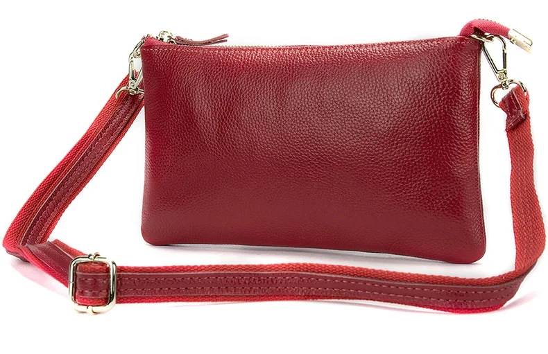 MJ Women Genuine Leather Shoulder Bag Female Real Leather Messenger Bag Crossbody Handbag Clutch Purse Ladies Casual Bags (19)