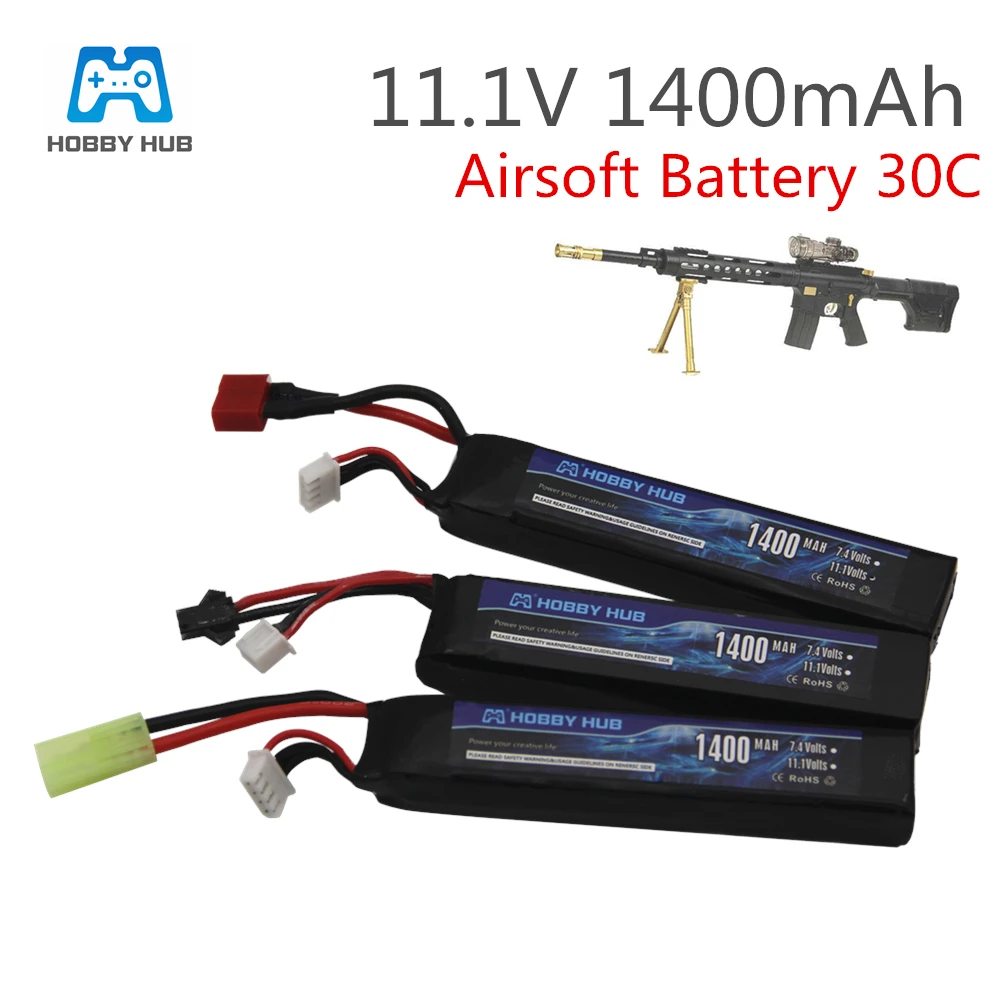 Хобби концентратор водяной пистолет Lipo батарея 3S 11 1 В 1400 мАч 30C Tamiya соединитель AKKU