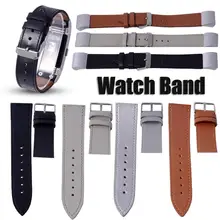 Новейшие натуральная кожа сменный ремешок для часов Ремешок для FitBit Charge 2 удобный ремень для взрослых серебро