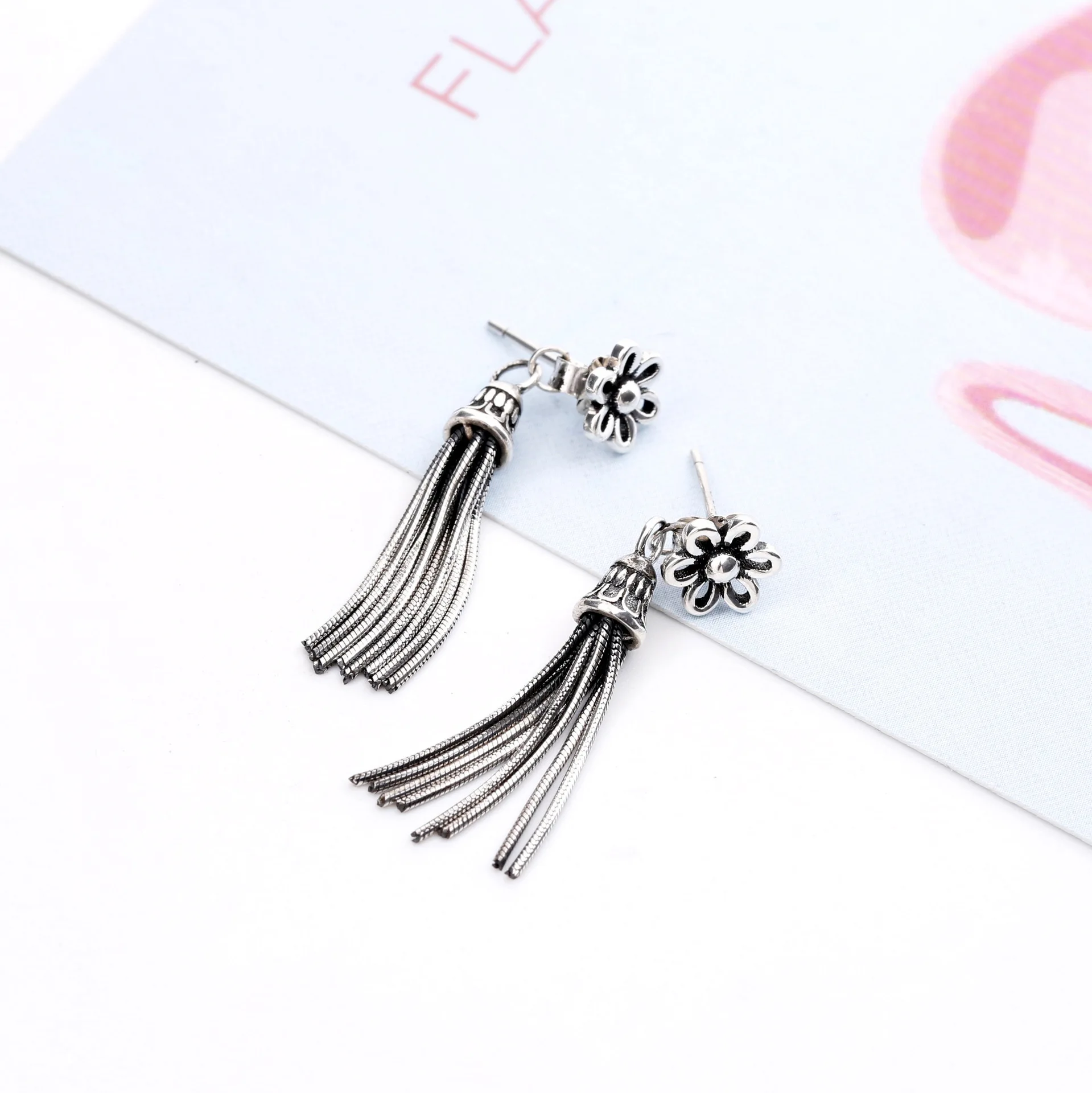 Серьги с кисточками Tai silver 100% стерлингового серебра 925 пробы модный