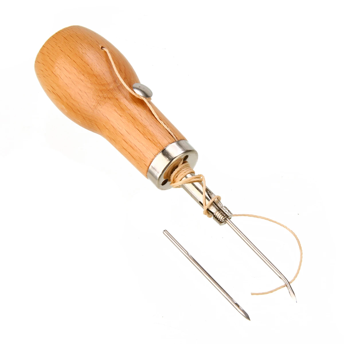 1pcs Leather Sewing Awl Tool Kit Needle and Waxed Thread Leather Sail Canvas Repair Leather Tools Sewing Accessories