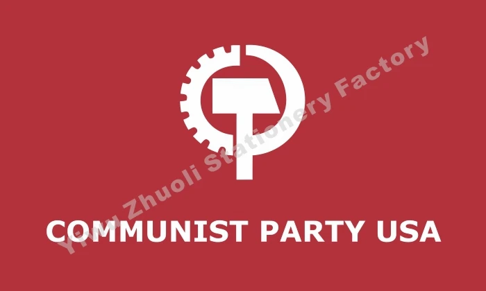 

USA Communist Party Flag 150X90cm (3x5FT) 120g 100D Polyester Double Stitched High Quality Banner Ensign Free Shipping