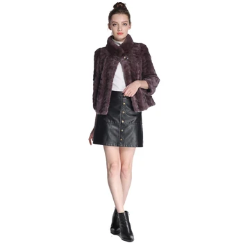 

Women`s Genuine Parka Fur Coat DHL Mink Fur Coat Female Real fur coat Short Natural mink fur coats For Women 55CM honorable