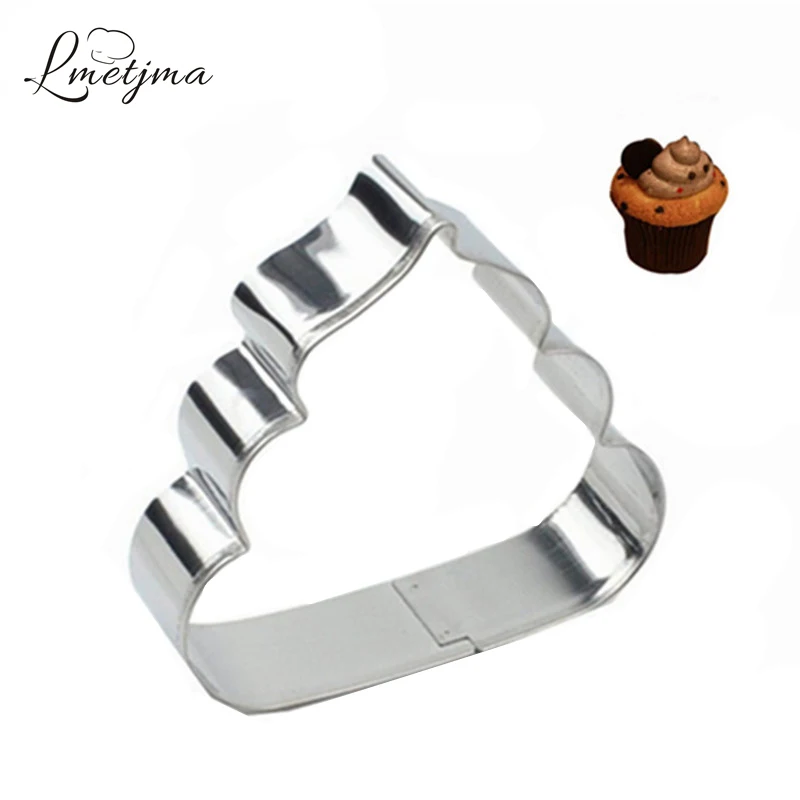 

LMETJMA Poo Cookie Cutter Stainless Steel Poop Shaped Cookie Cutter Family DIY Cake Cookie Maker Mould For Birthday Party PY0030