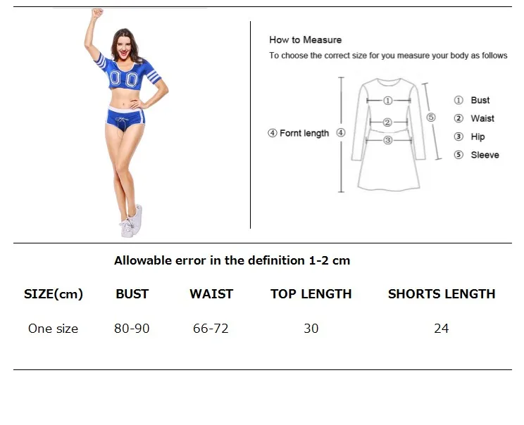 مثير لكرة القدم المشجع زي المدرسة الثانوية فتاة الرياضة لعبة كرة القدم المشجع موحدة