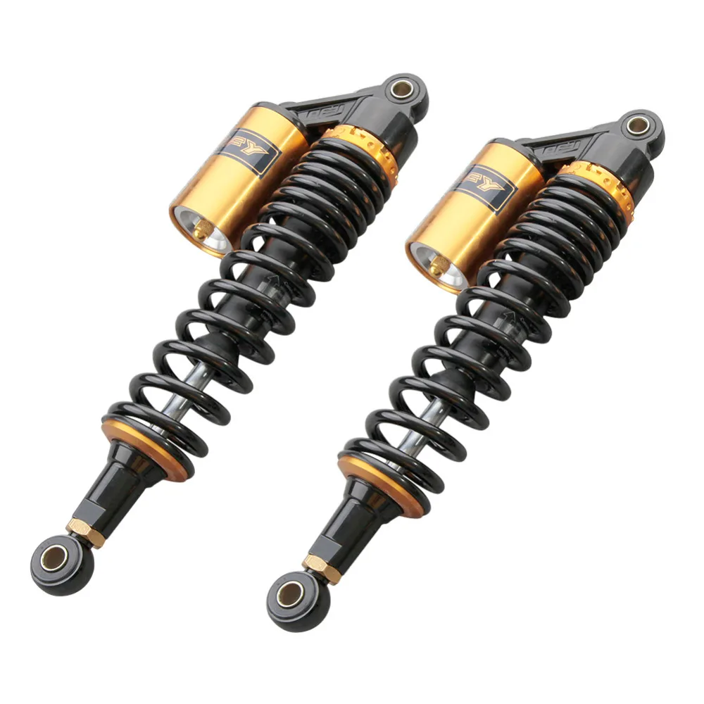 14.75" 375mm Air Rear Shock Absorbers Replacement for Honda Suzuki Yamaha Kawasaki Gold