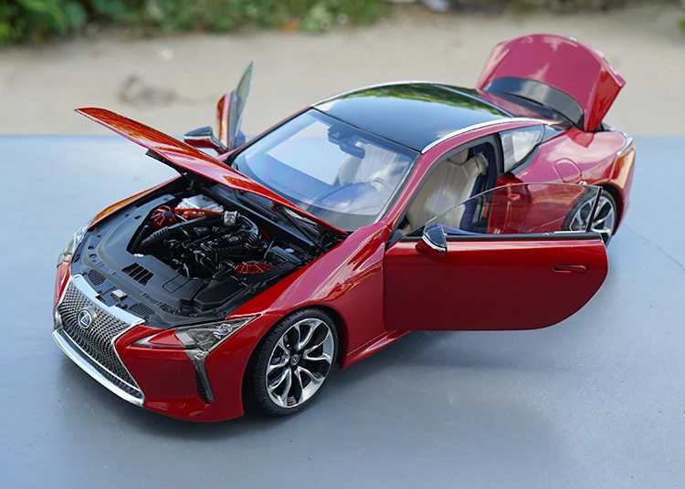 1:18 литая под давлением модель для LEXUS LC500h Синяя игрушка купе автомобиль миниатюрный подарок для мальчиков коллекция