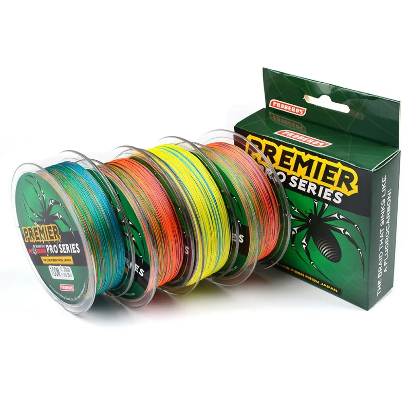 Outdoor 100m 4 Stands Braided Fishing line PE Line Colorful Multifilament Braided Fishing Line Super Strong Fishing Rope