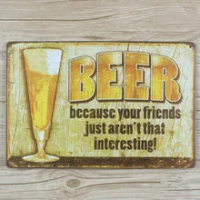 XD48" Пиво ваш RFIENDS" жестяная пластина знаки плакат фильм Искусство кафе бар винтажная металлическая живопись наклейки на стену домашний декор 20X30 см