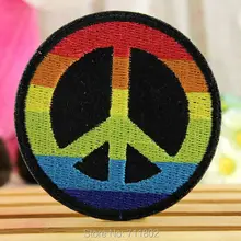 6,4 см знак мира Железный На заплатках пальто куртка Байкера Патчи аппликация с вышивкой на одежду мотоциклистский клуб Байкер outlaw MC custom