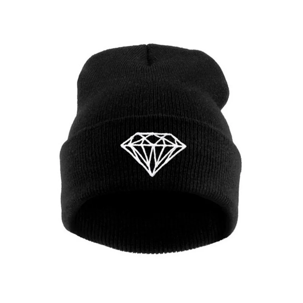 New Hip-Hop Men's Men Women Unisex cap With Diamond Pattern Beanies Winter Cotton knit wool Hats