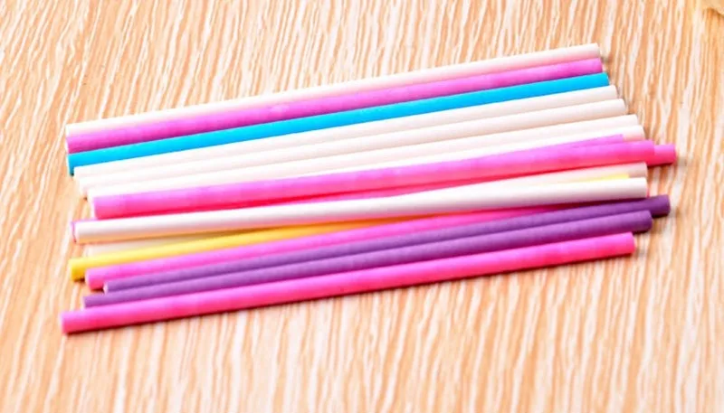 Colorful Cake Pop Lollipop Stick Paper Lollypops Candy Chocolate Sugar Pen Dessert Decoration Tools Bakery Accessories 10CM, Cake Pop Lollipop Stick (2)