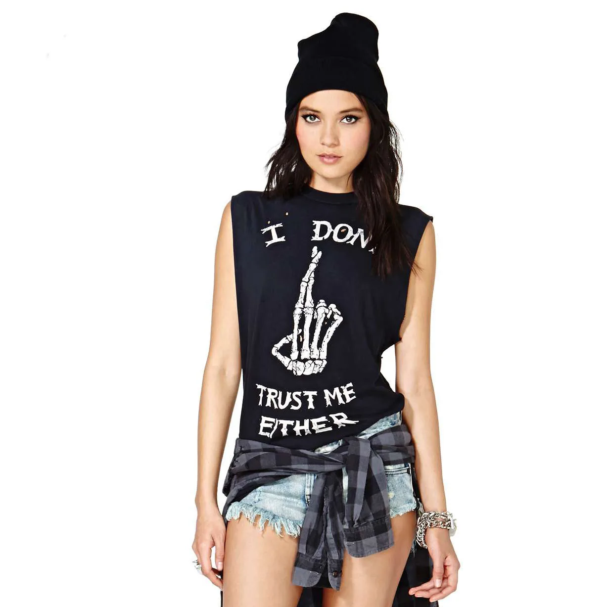 Punk sleeveless shirts Clearance