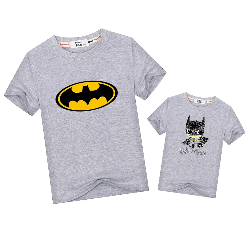 

Lolocee Father & son's batman shirt family look clothes kids Family Matching Outfits dad baby boys cotton clothing fashion tops