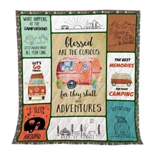 Милый мультфильм путешествия автомобильный коврик Дети Прекрасный Camper одеяло настенный гобелен настенное постельное покрывало, пляжное полотенце коврик одеяло ковер