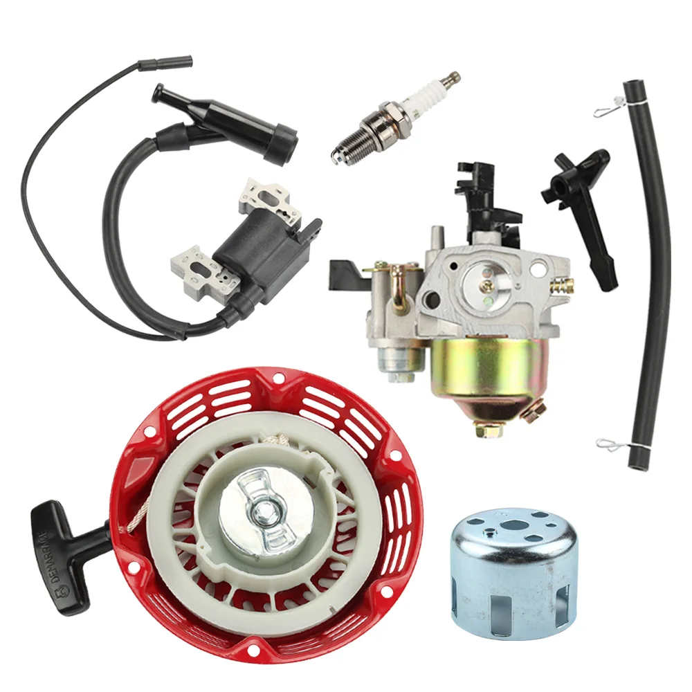 Zündspule + Zündkerze + Vergaser Carb + Recoil Starter Tasse Für Honda GX120 GX160 GX200 Rasenmäher Rasenmäher Generator