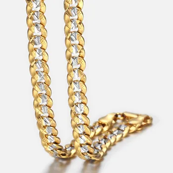 

Trendsmax Men's Necklace Gold Cuban Link Chain Necklace For Male Jewelry 2018 Wholesale Dropshipping Gifts 6mm KGN275