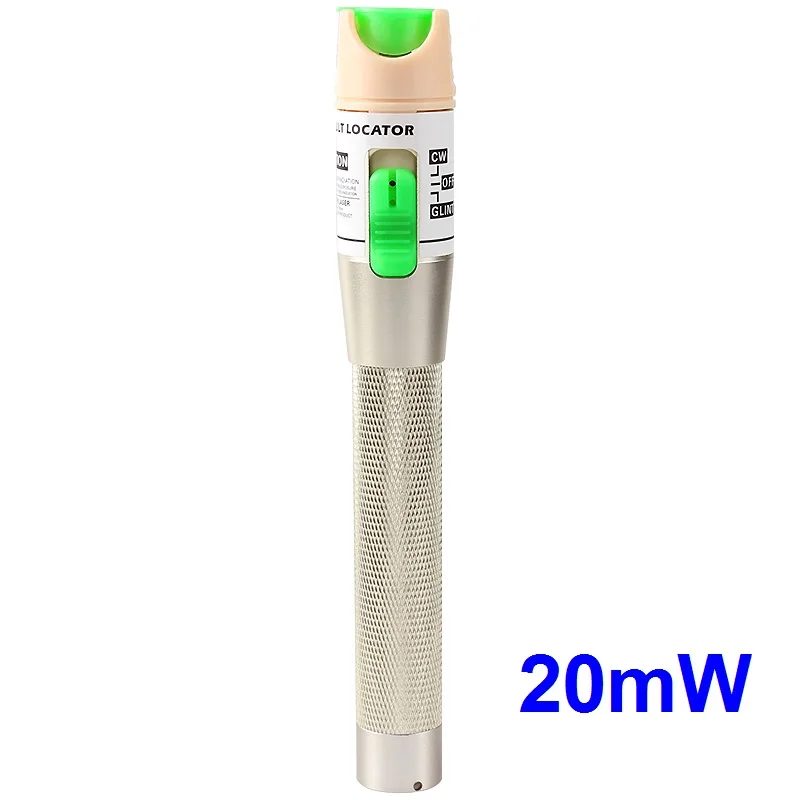 

Free Shipping 650nm Mental 20mw 20KM Visual Fault Locator VFL Fiber Optic Red Source Fiber Optic Cable Tester