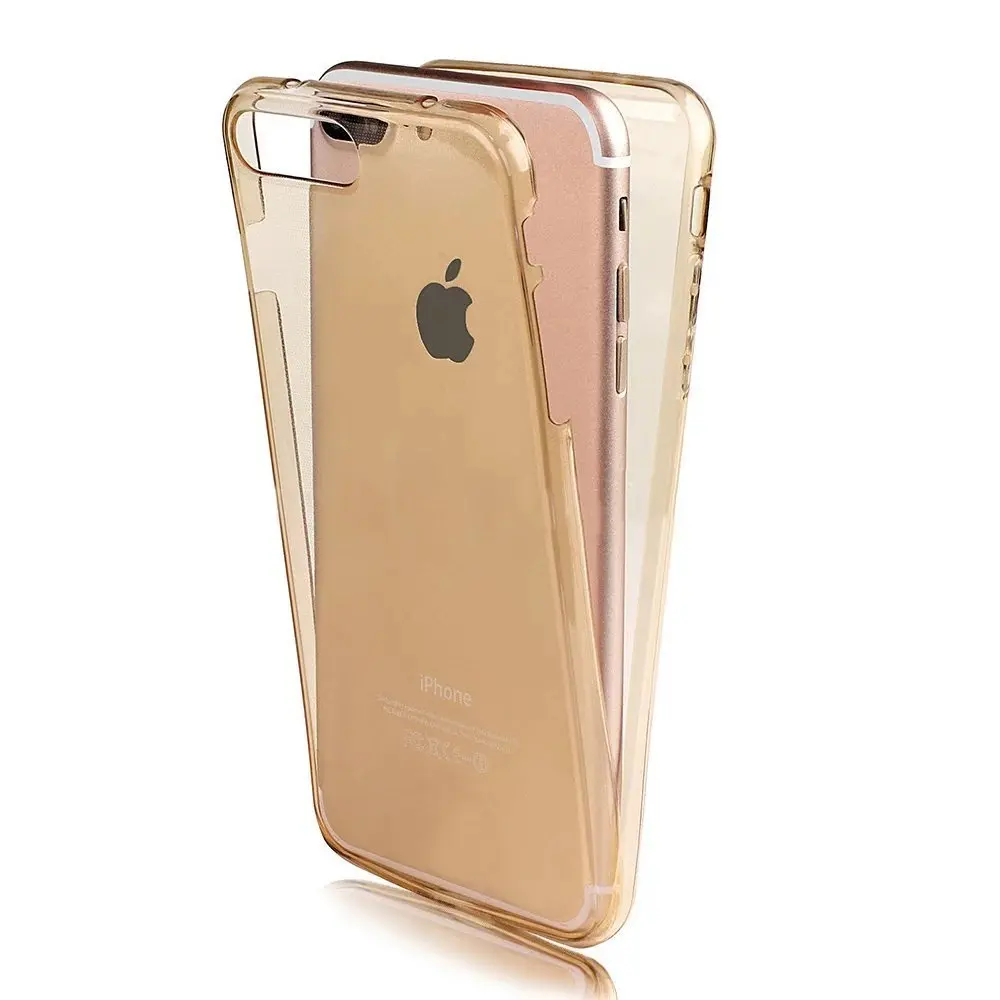 360 Degree Full Body Front&Back Soft Rubber Clear Cover For iPhone 6 6s Case Silicone Transparent Coque For iPhone SE 5s 6s Plus J