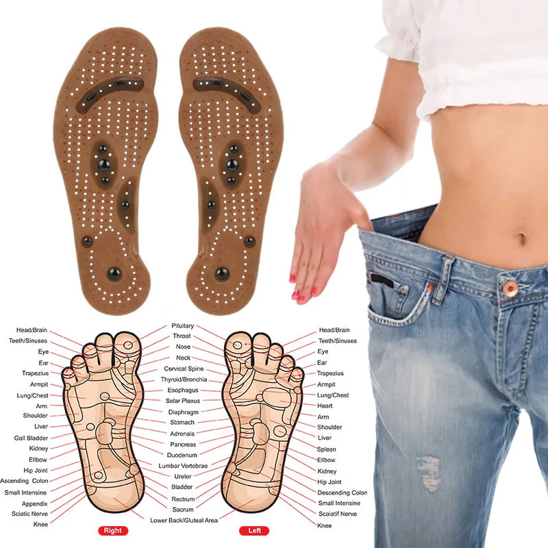 Foot Massager Magnetic Therapy Thener Foot Massage Pads Clean Health Slimming Pain Acupuncture Insoles Shoe Mat Foot Care Pad