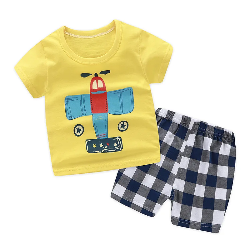 Kids Baby Cartoon Clothes Set T-shirt Shorts