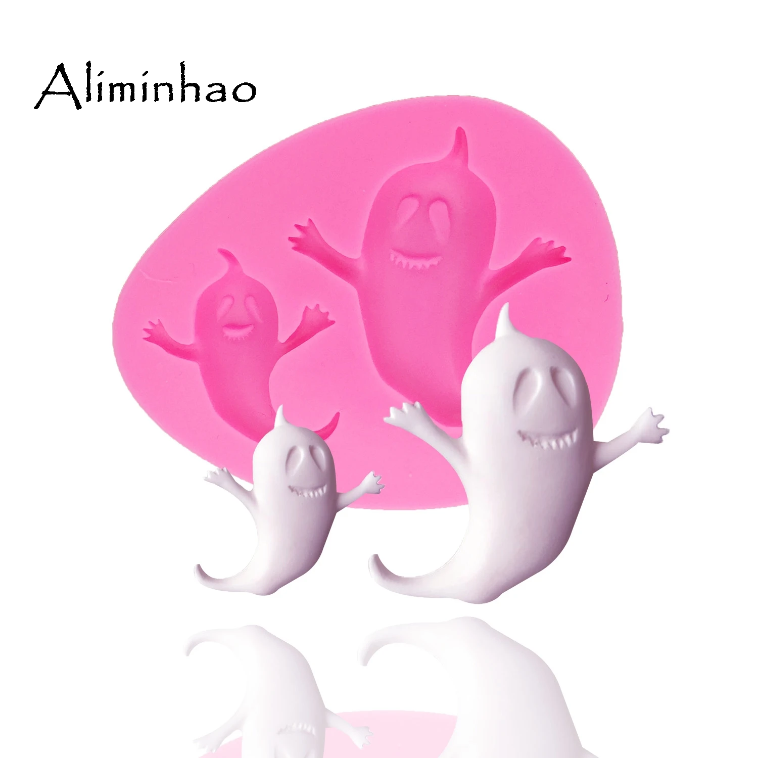 

B1321 Halloween ghost Mold Fondant Cake Decorating Tools Cake Silicone Molds Gumpaste Chocolate Candy Clay Moulds