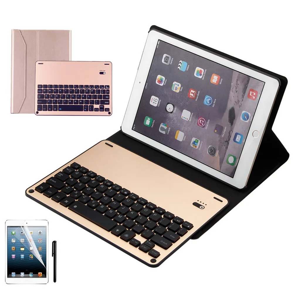 Kemile Environmental PU Case Cover for iPad Pro 10 5 Wireless Bluetooth Luxury Aluminum Alloy Keyboard