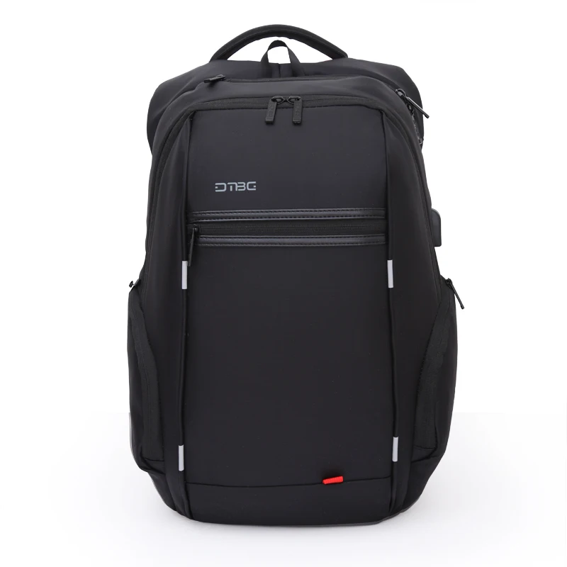 

DTBG Brand Men's Backpack Solid Zipper Black Mochila Boy School Bag Bagpack Rucksack Back Pack Rugzak Anti Theft Travel Canvas