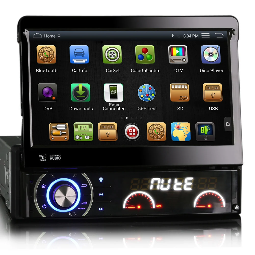 7" Capacitive Detachable panel Single Din Car DVD GPS One Din Car Radio