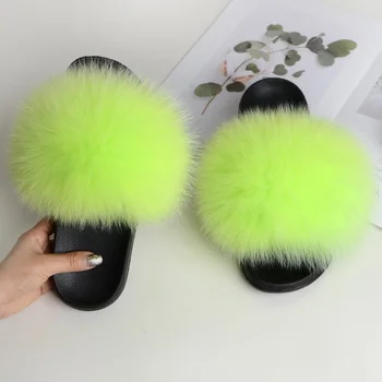 green fluffy slides
