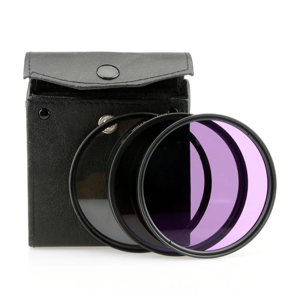 JUST NOW Universal 77mm UV + CPL + FLD Camera Lens Filter Kit for Canon