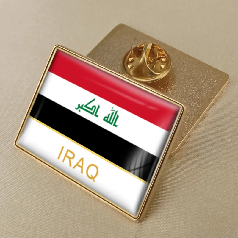 Нагрудные булавки с одним флагом в Ираке - Окраска металла: Iraq-RL