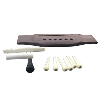 

1 set Guitar subordinate folk guitar piano code set suit folk pure cow bone string pillow ebony tail column