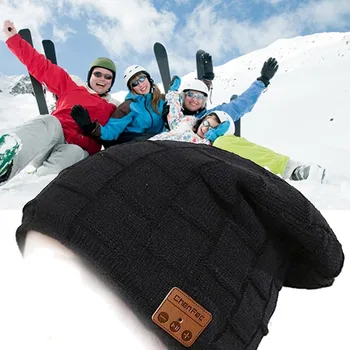 

Wireless Bluetooth headphones Music Hat Smart Caps Headset Earphone Warm Beanies Winter Hat with Speaker Mic, Christmas gift