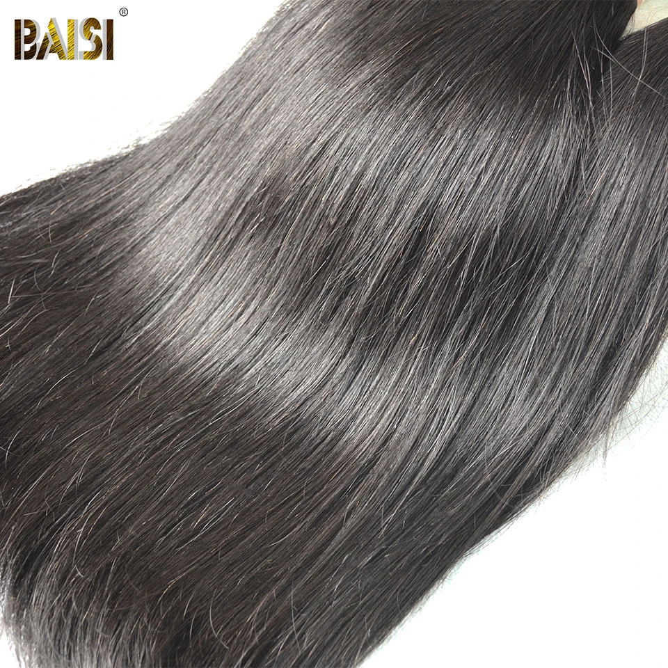BAISI волосы бразильские волосы remy для наращивания 8А пучки прямых и волнистых волос человеческие волосы