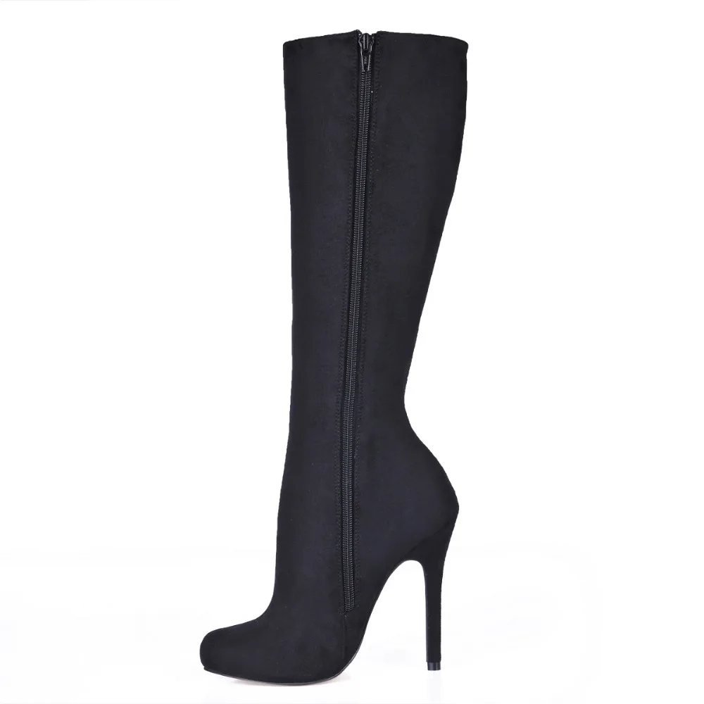 2017 Zapatos Mujer Real Black Women Boots Sexy High Women Boots Cheap Modest Botas Mujer High Thin Heels Shoes Fashion Sexy
