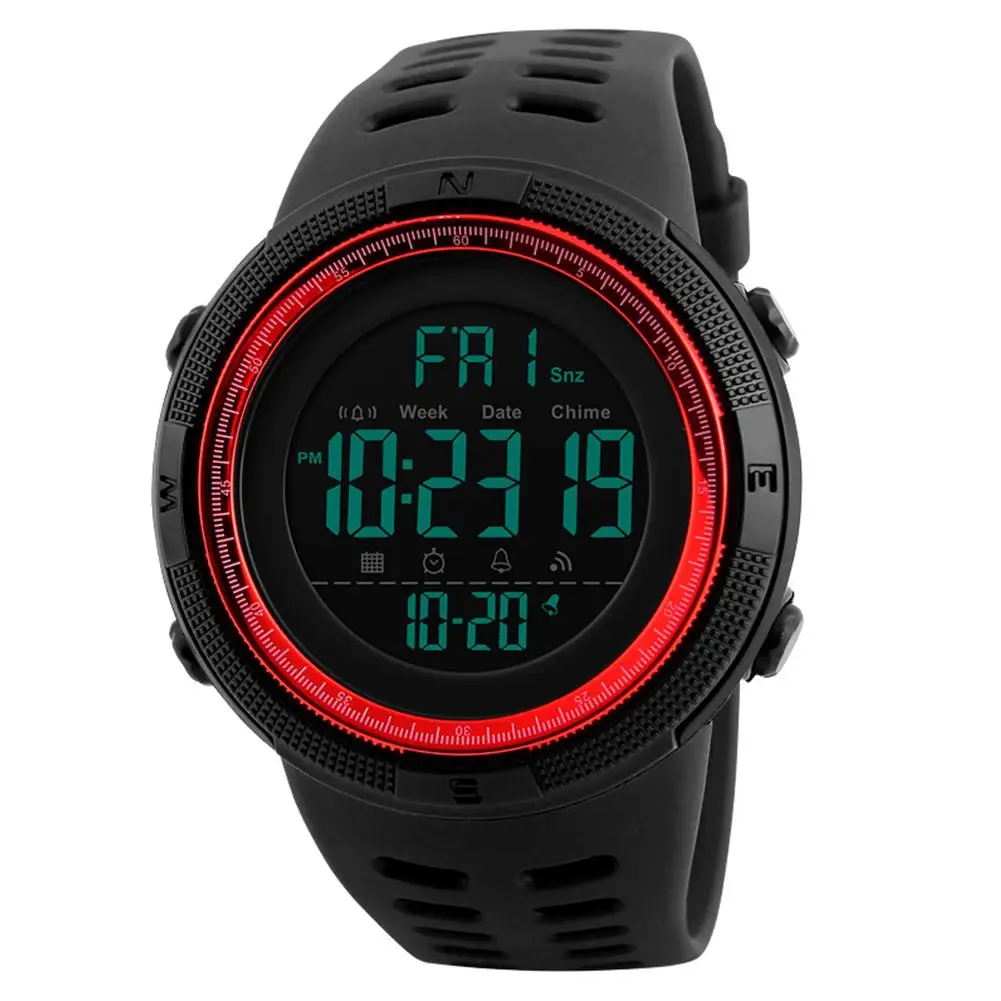 Мужские уличные Смарт-часы модные светящиеся спортивные электронные часы многофункциональные светящиеся студенческие часы водонепроницаемые часы