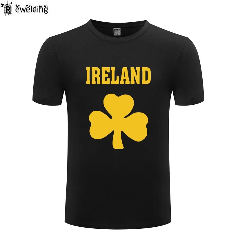 Ireland Shamrock Printed Men T Shirt Novelty T Shirts Men Cotton Short